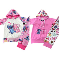 Conjuntos de sudadera con capucha Stitch Love