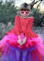 Extra wildes High Low Tutu zum Valentinstag