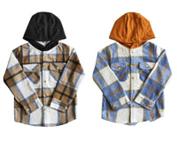 Hooded Flannel Button Ups