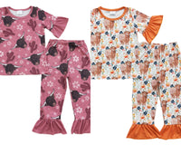 Floral Cow Pajamas