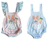 Hatched Bunny Rompers