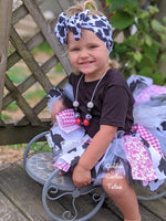 Pink Cow Fabric Tutu