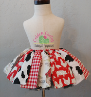 Red Farm Fabric Tutu