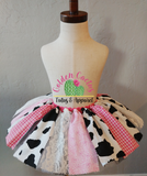 Pink Cow Fabric Tutu