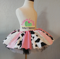 Pink Cow Fabric Tutu