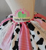 Pink Cow Fabric Tutu