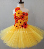 Fall Floral Tutu Dress (RTS: 1-3 years)