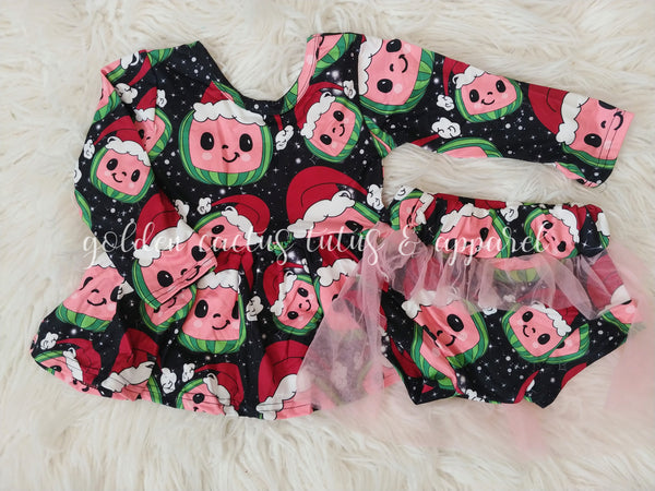 Christmas Cocomelon Skirted Bummie Set