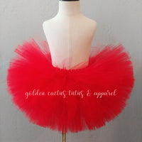 Red extra fluffy tutu skirt