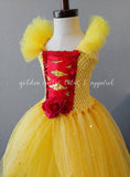 Vestido tutú de princesa amarillo de lujo