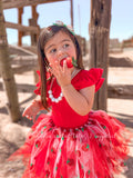 Long Strawberry Tulle Tutu