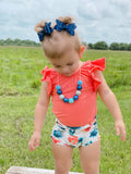 Coral Leotard (Up to 5T)